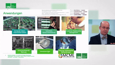 Educational lecture with slides